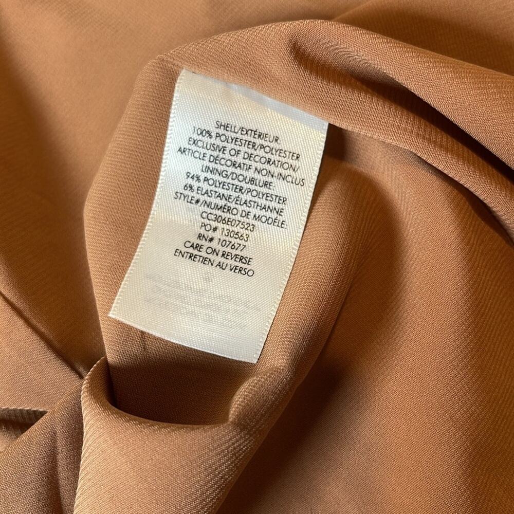 ALICE + OLIVIA Karolina Embroidered Gold and Camel Tiered Maxi Dress Size 10 - Picture 11 of 11